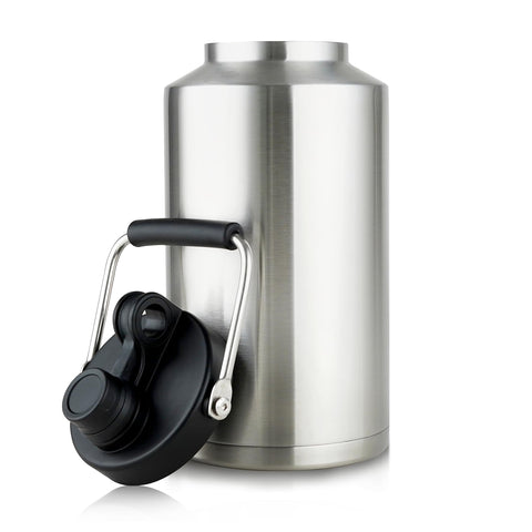 Alathote 1-gallon water jug with wide mouth for easy filling on hikes.