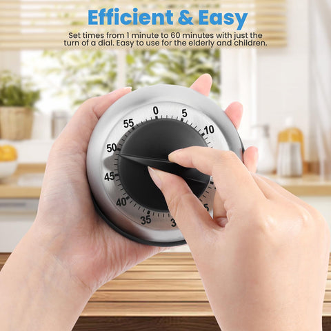 ALBAYRAK timer magnetic back sticks to fridge for easy access.