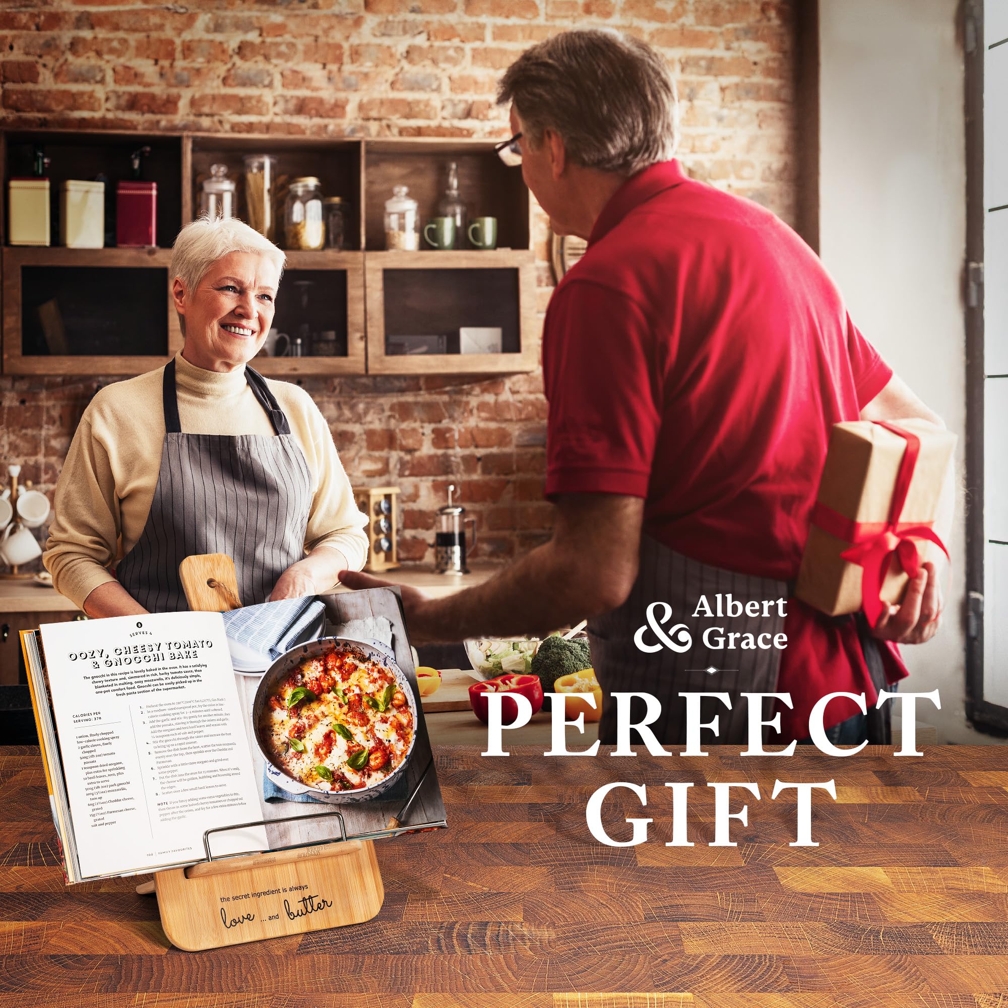 Albert&Grace warm natural bamboo adds farmhouse style to kitchens.