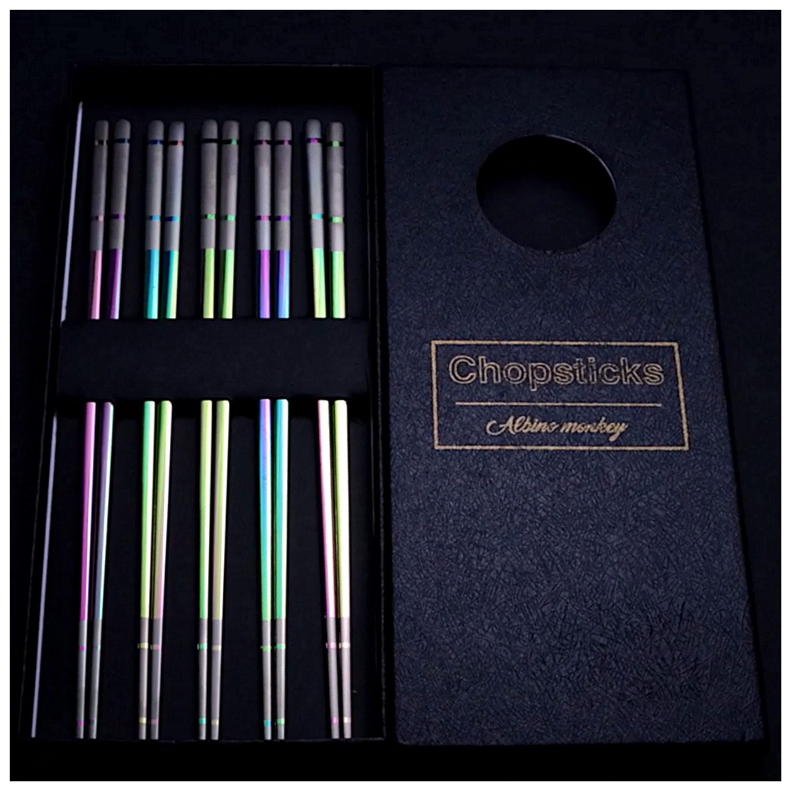 Albino Monkey chopsticks suitable for ramen, sushi, and dim sum.