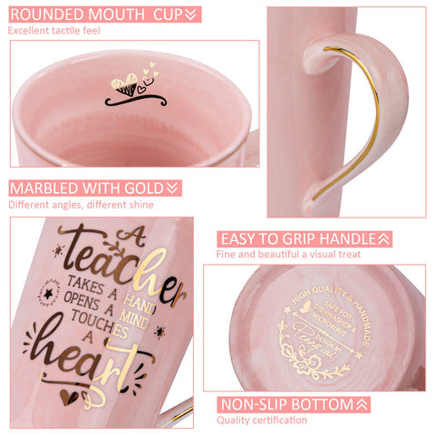 ALBISS gift-boxed mug with satin interior, ready to gift a teacher.