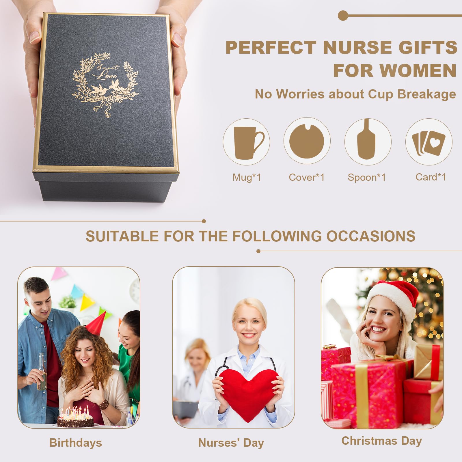 ALBISS gift-ready nurse mug boxed with satin interior