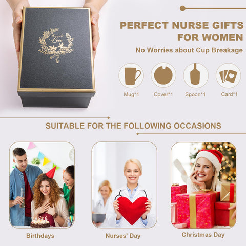 ALBISS gift-ready nurse mug boxed with satin interior