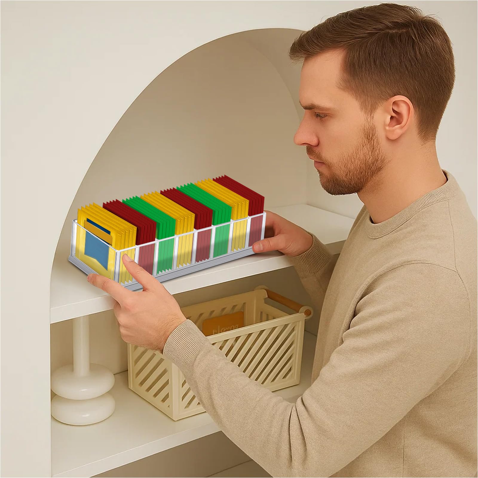 ALCYON drawer-friendly design enables discreet storage inside a drawer.