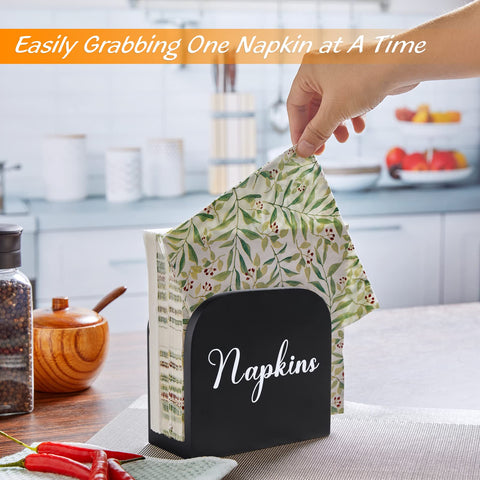 ALELION rustic black napkin holder decorates kitchen and dining spaces