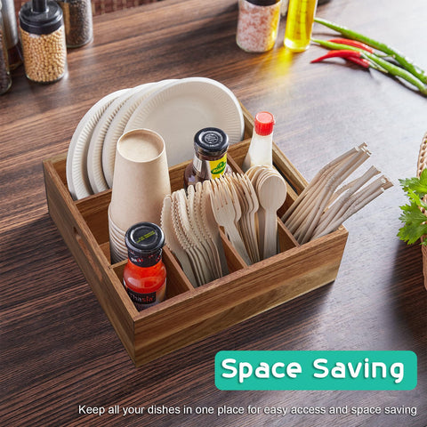 ALELION party display with plates and utensils for easy serving