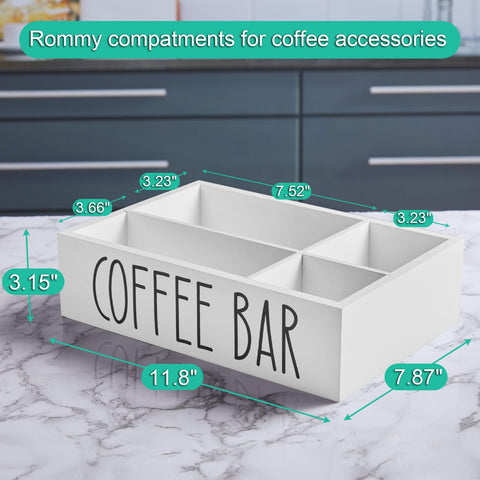 ALELION countertop organizer creates a neat display for beverages, teas, and self-serve stations