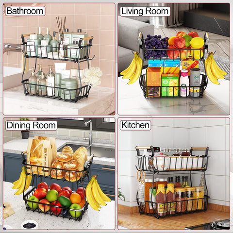 Alebew easy-to-assemble rack fits neatly on counters for clutter-free surfaces.