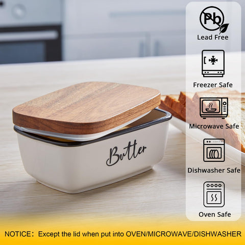 ALELION butter dish two-sticks fit securely for easy serving.