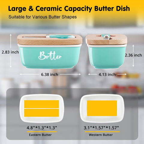 ALELION butter knife included for mess-free serving.
