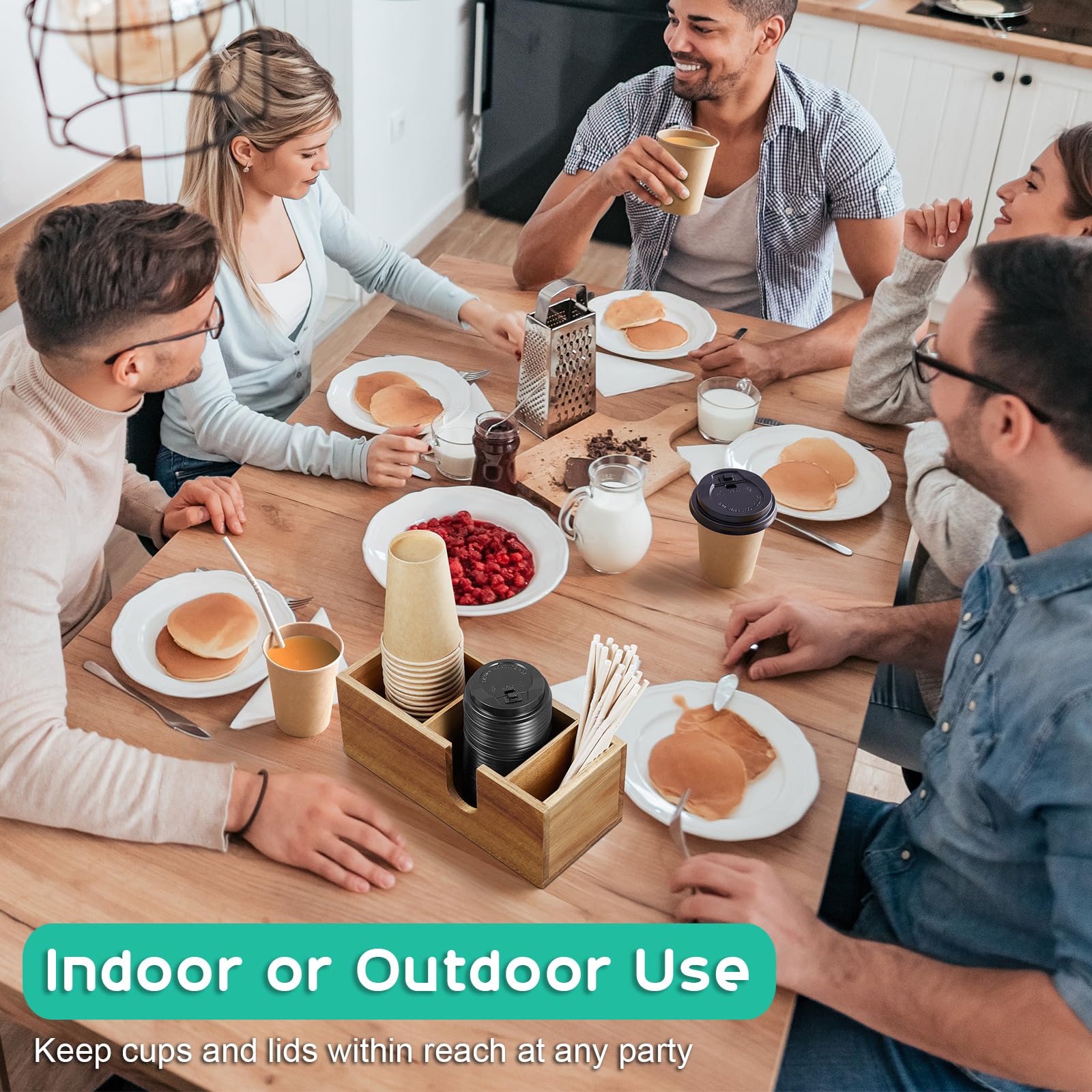 ALELION Cup lid sugar creamer tray helps streamline breakroom routines.