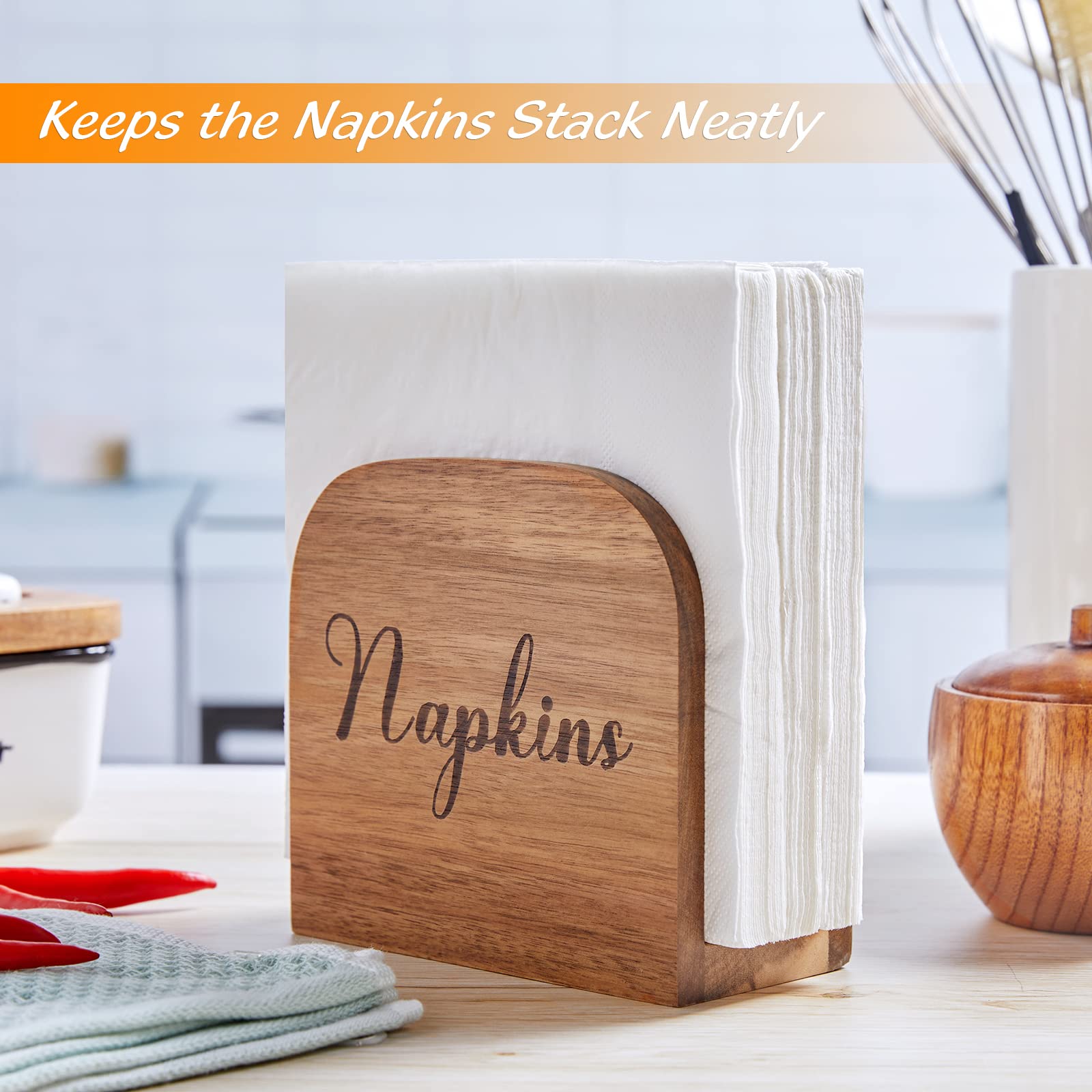 ALELION napkin holder serves as a stylish centerpiece for tables