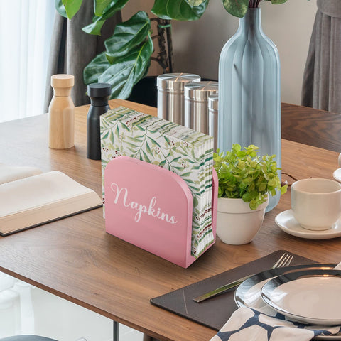 ALELION pink napkin holder fits family dinners with ease.