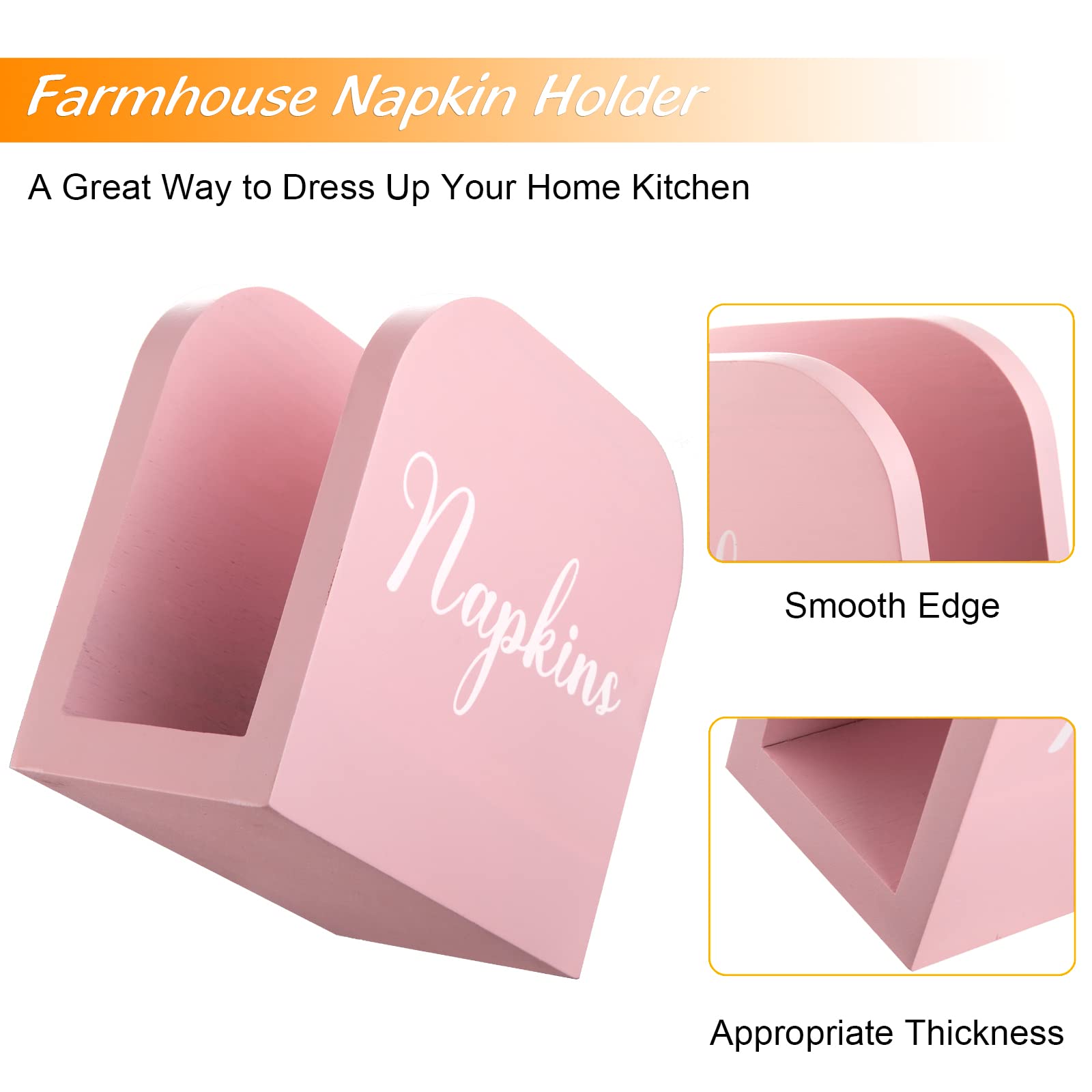 ALELION napkin holder on countertop keeps napkins handy.