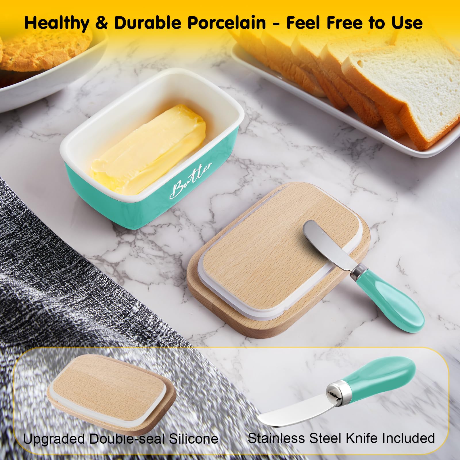 ALELION silicone seal lid detail preserves freshness.