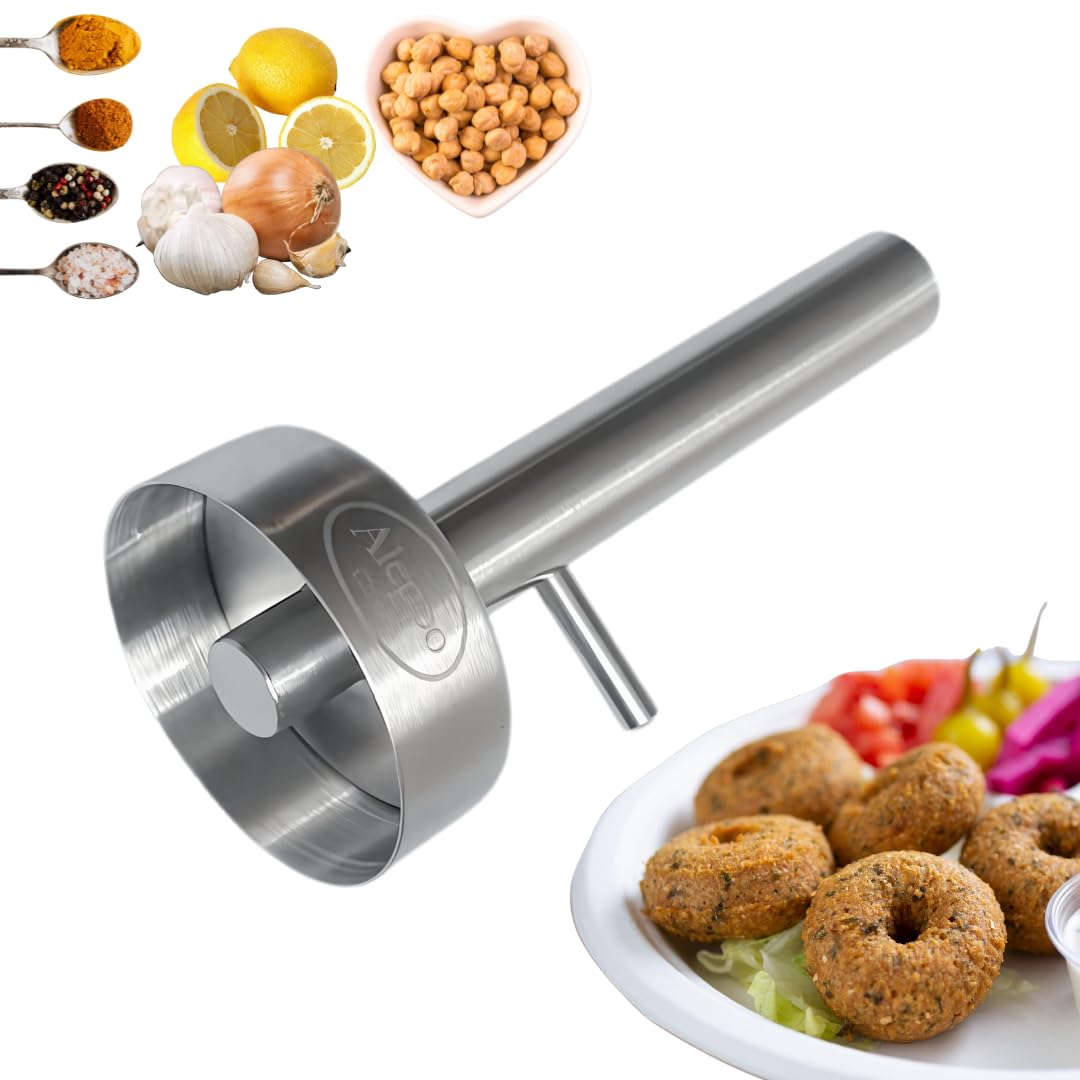 Aleppo Cuisine falafel maker hole donut press with ergonomic handle for easy shaping