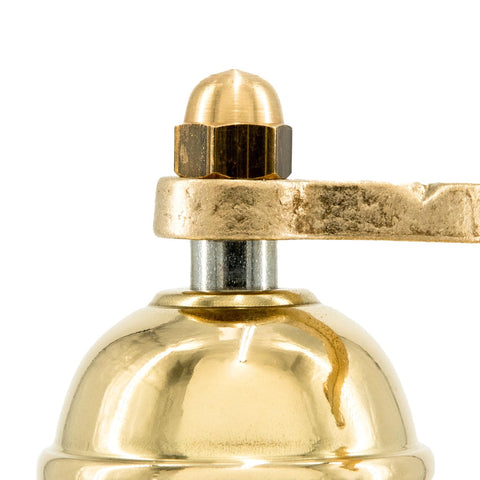 Alexander Home brass pepper mill features a precision steel grinding mechanism.