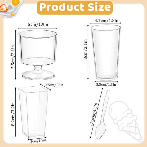 ALEXPRE round pudding cup with spoon shows layered desserts clearly