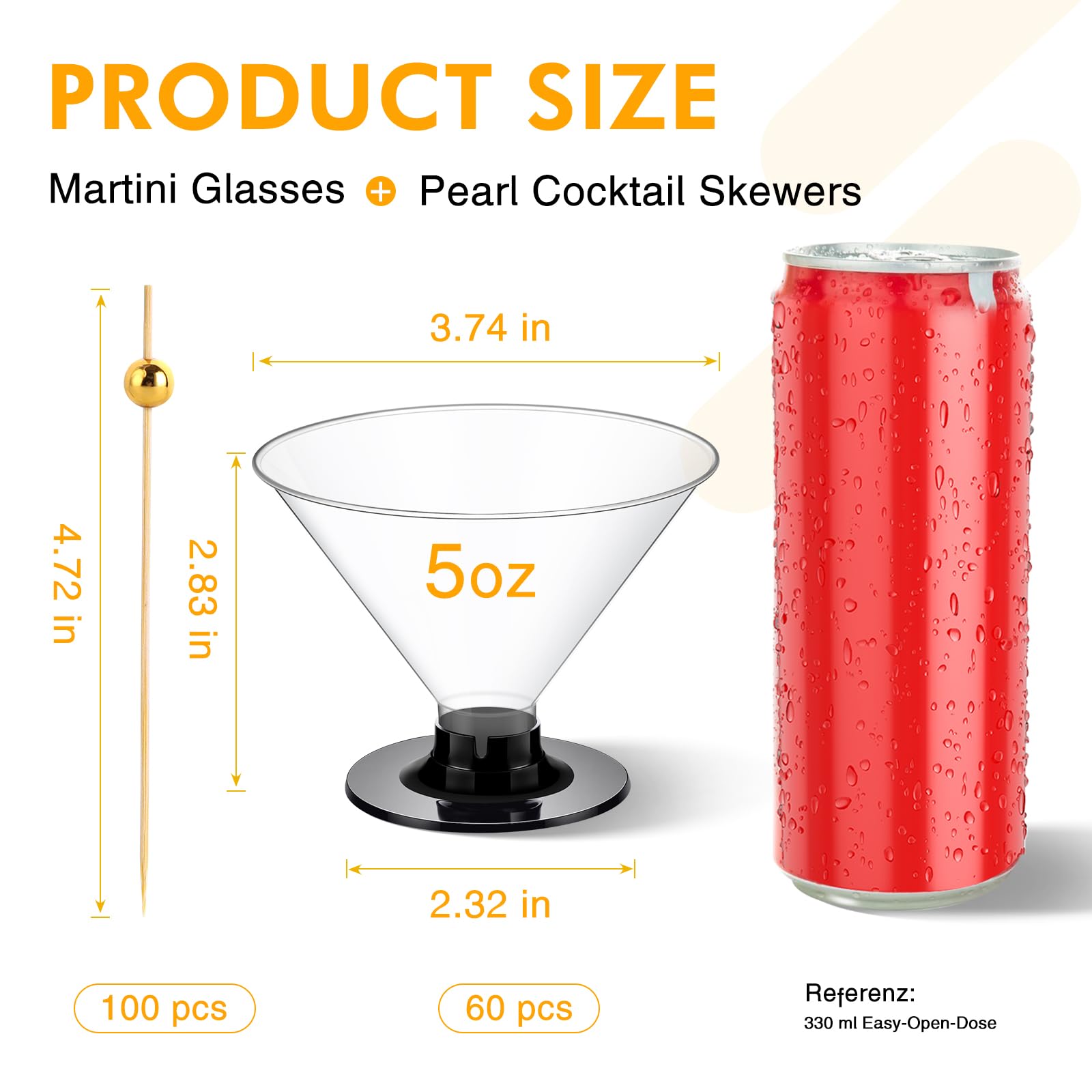 ALEXPRE 5oz margarita glasses classic stemmed design enhances presentation