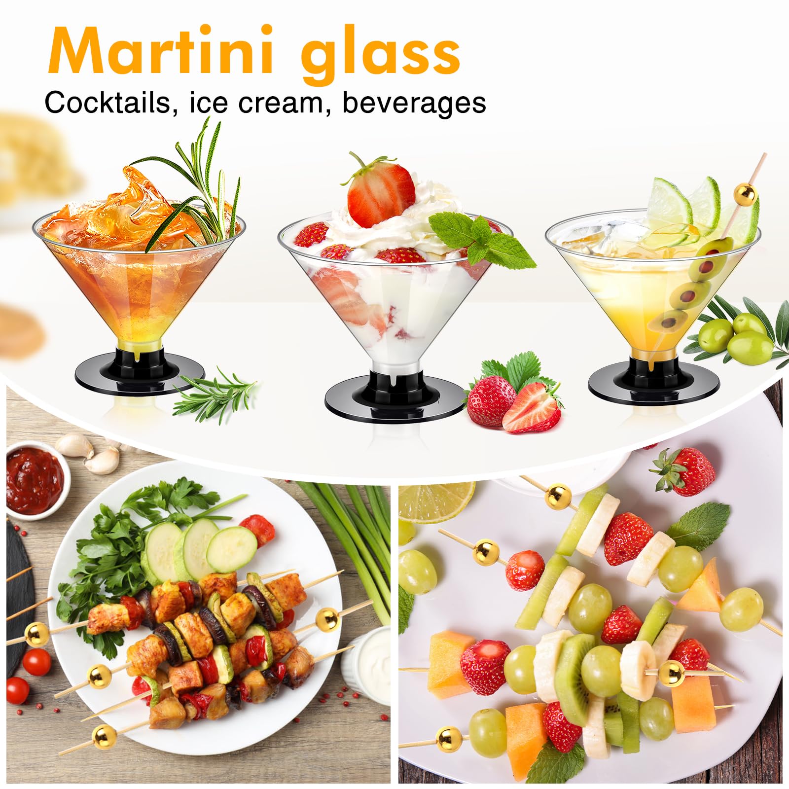 ALEXPRE durable food-grade plastic material for margaritas and desserts
