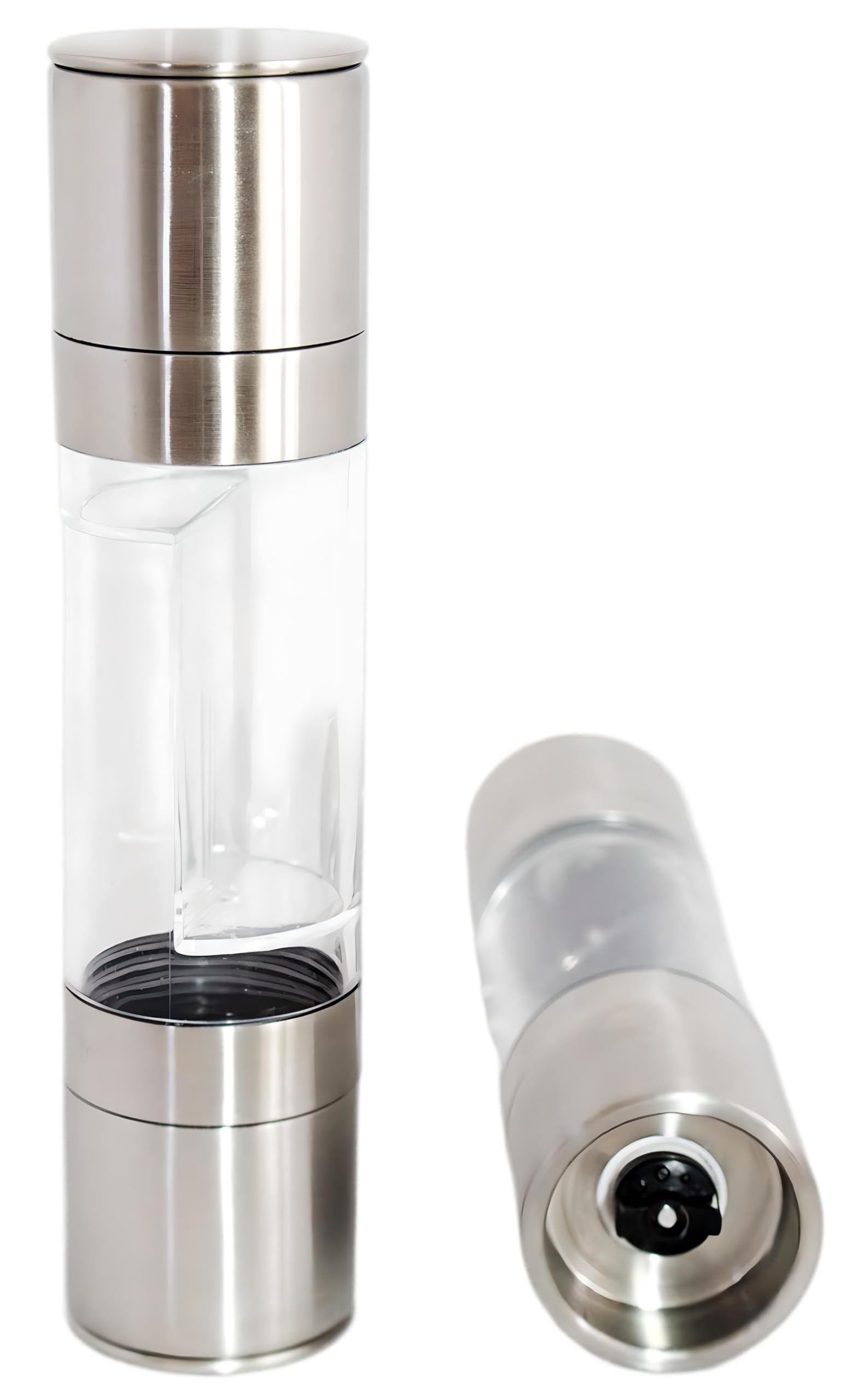 Alfa Torque dual mill with separate salt chamber and ceramic grinder for consistent seasoning.