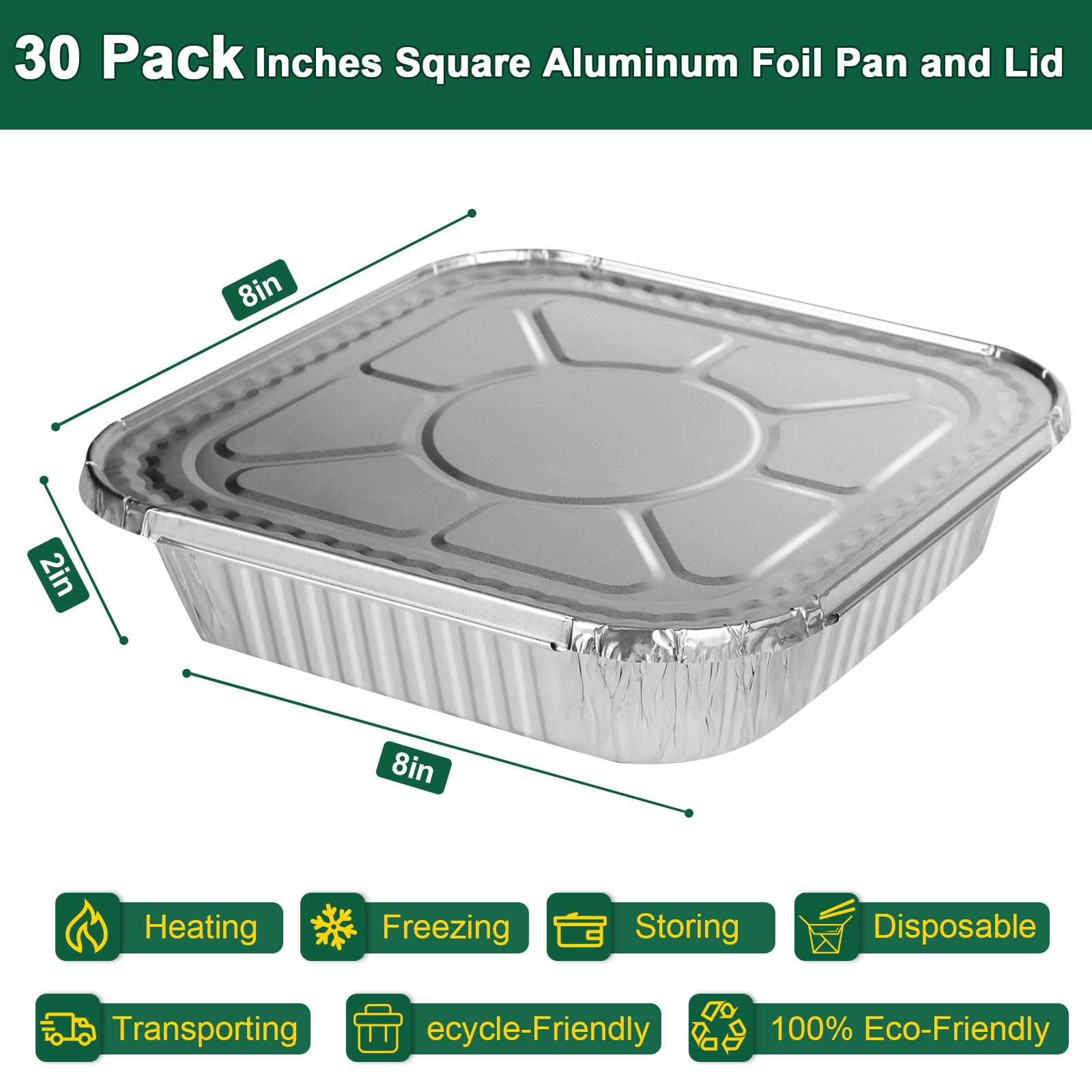 Alfolic disposable square pans stacked for compact storage