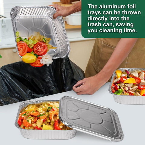 Alfolic disposable pans ready for recycling after use