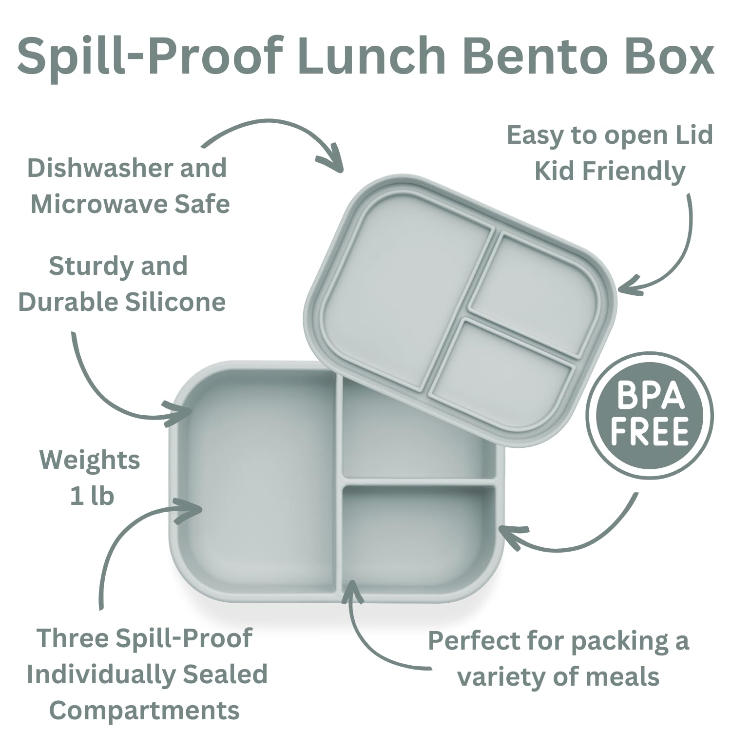 Ali+Oli blue bento for kids and toddlers sharing snacks and meals.