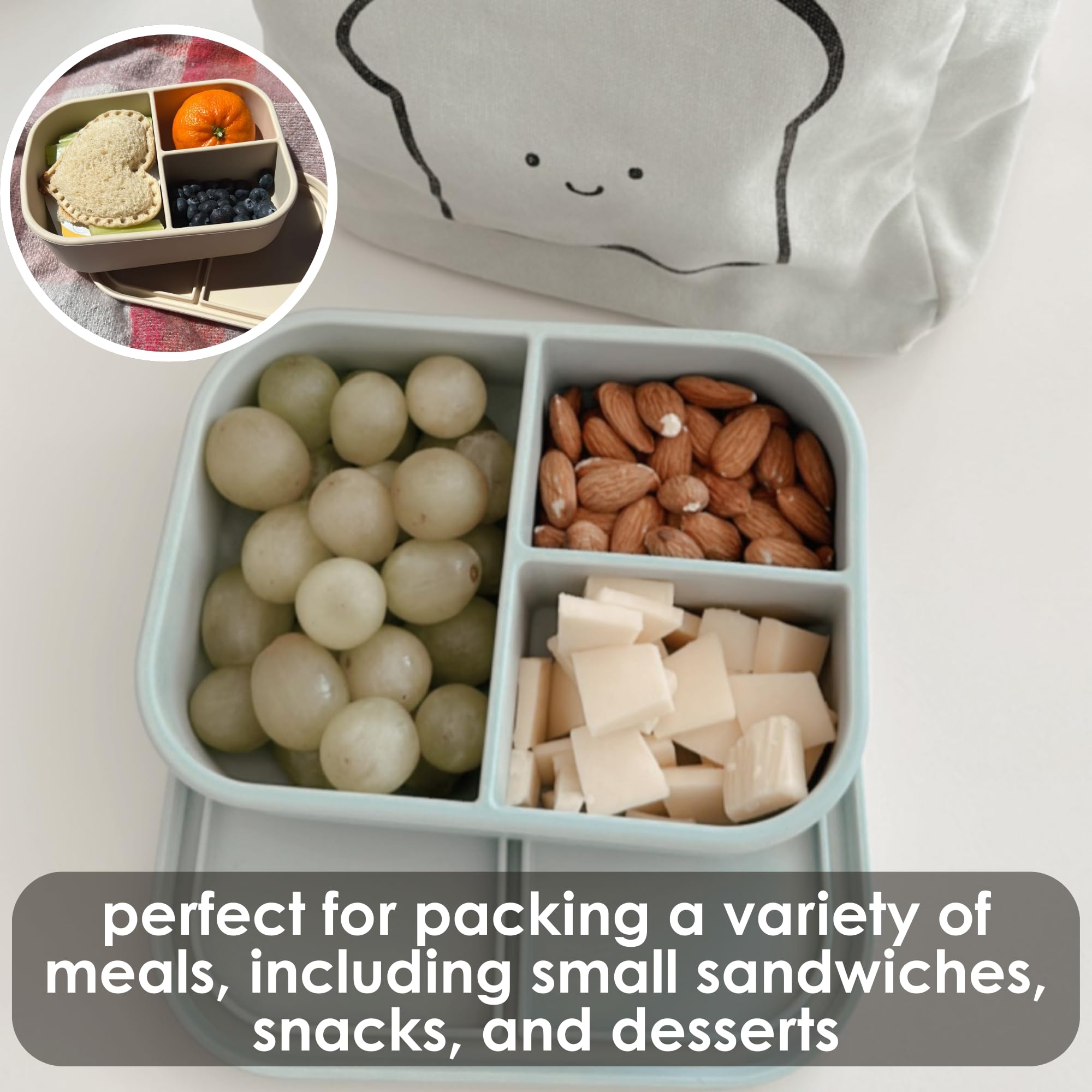 Ali+Oli three-compartment layout helps with portion control and variety.