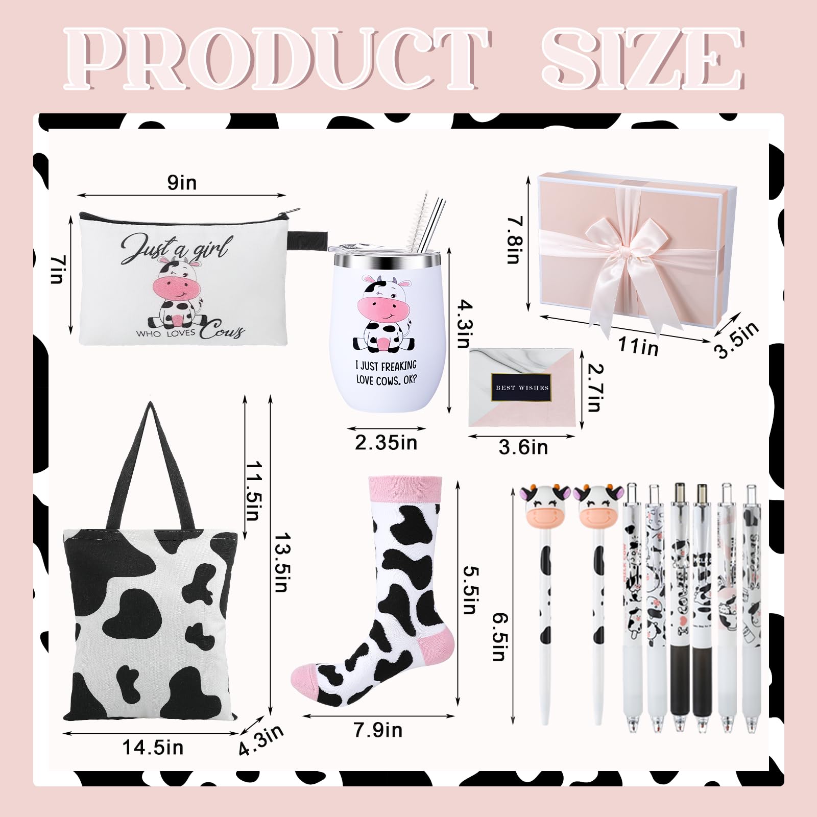 Aliceset cow print cosmetic bag compact organizer for essentials