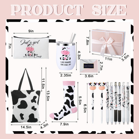 Aliceset cow print cosmetic bag compact organizer for essentials