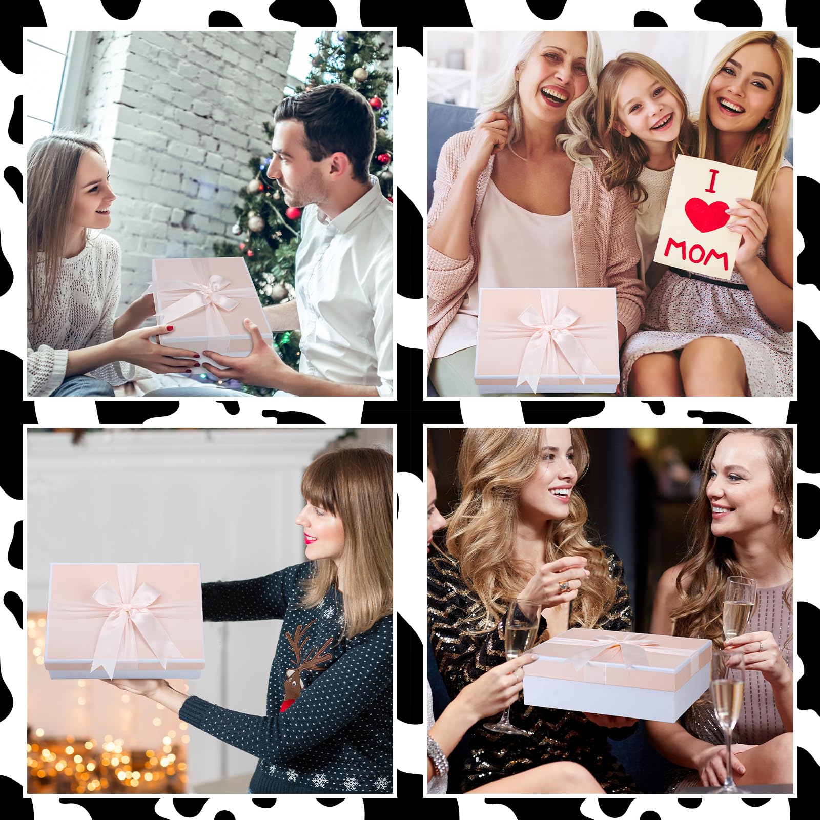 Aliceset cow socks soft polyester for comfortable wear