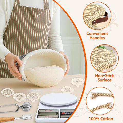 Aliggbent bread bags and tools kit for mess-free storage
