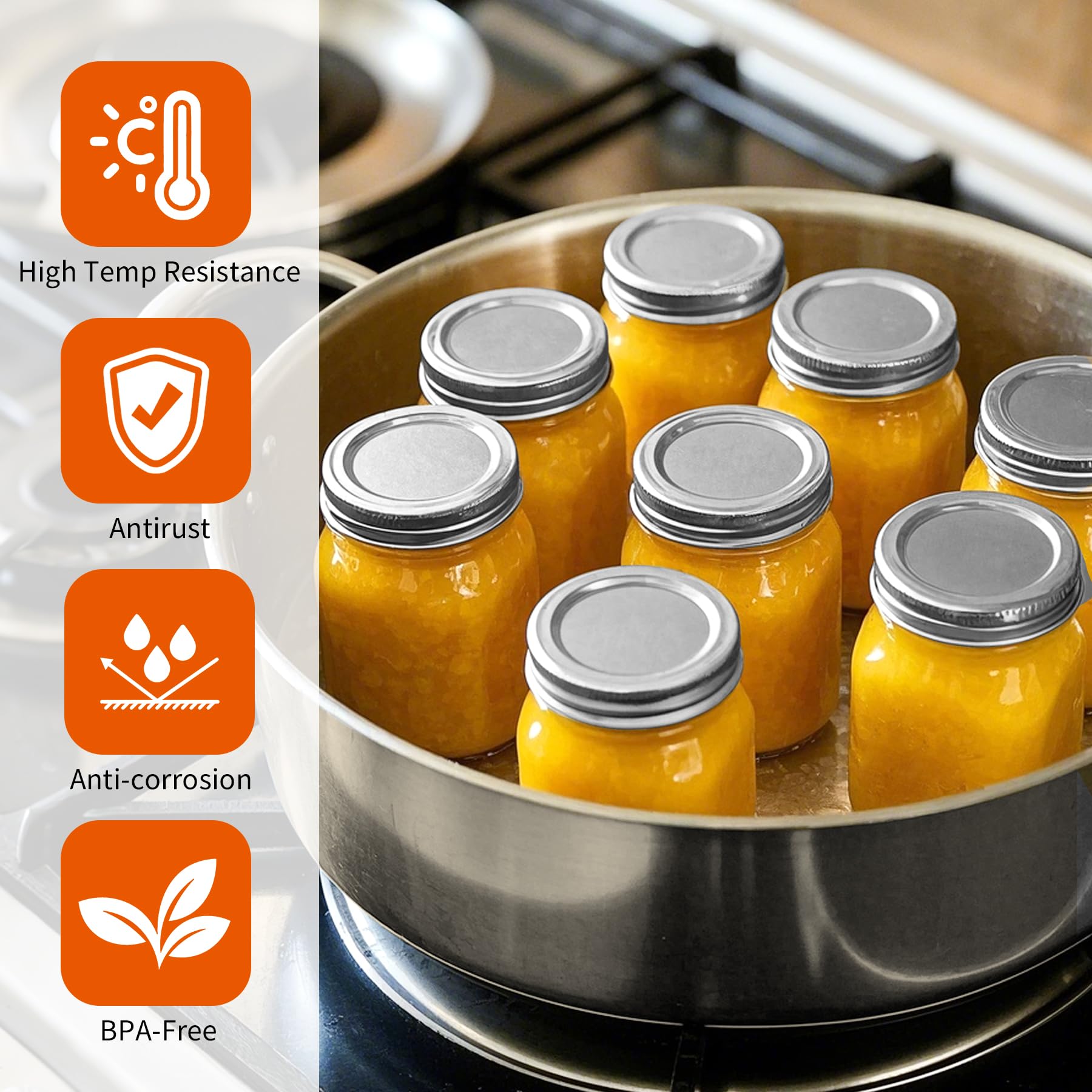 Rustproof and reusable Aliggbent lids ideal for pantry storage and crafts.