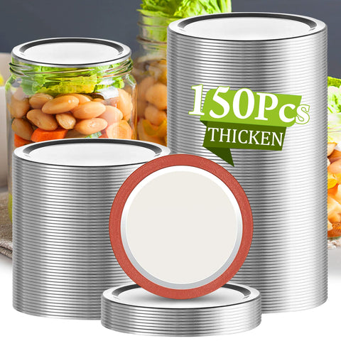 Aliggbent wide-mouth lids 150-pack, 86mm, for bulk batch canning.