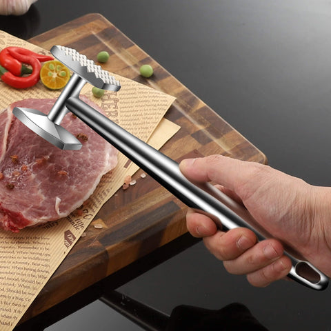 Aliglow tenderizer crushes ice for cocktails and loosens frozen veggies