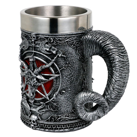 alikiki Baphomet Head Mug resin exterior texture and craftsmanship
