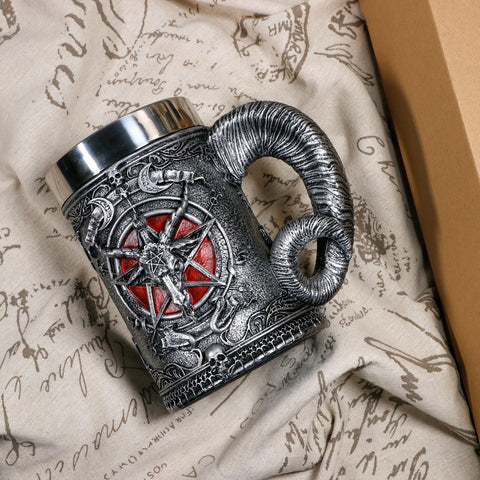 alikiki DnD gothic goat mug as a striking decor piece