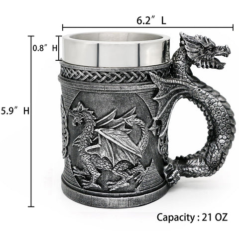 alikiki Dragon Mug handle close-up for a comfortable grip