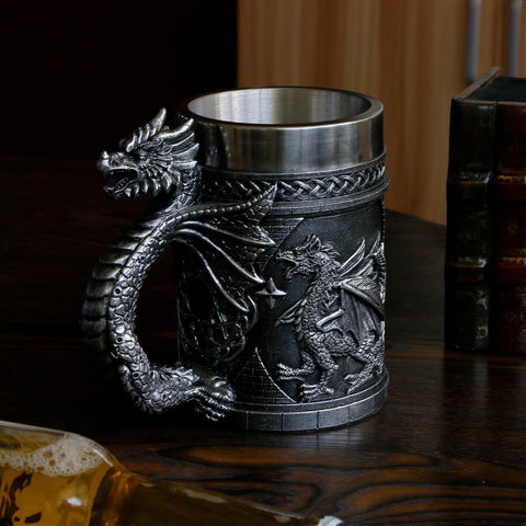 alikiki Dragon Mug wall relief detail showcasing design