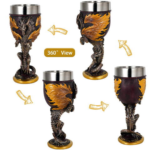 alikiki Flame Dragon Goblet deep purple base adds Gothic elegance.