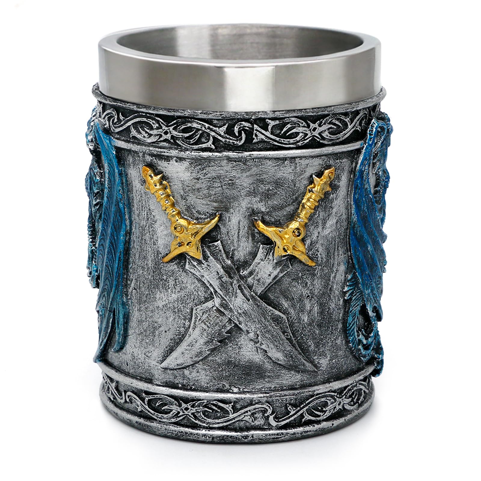 alikiki Medieval Blue Dragon Mug felt base protecting surfaces