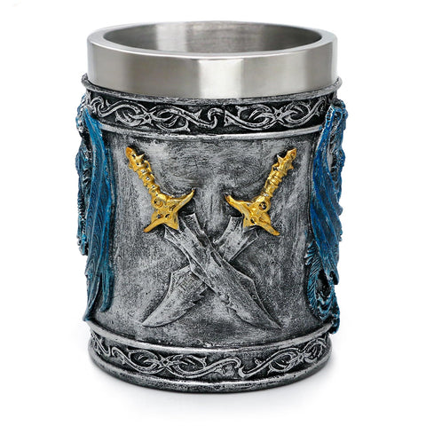alikiki Medieval Blue Dragon Mug felt base protecting surfaces