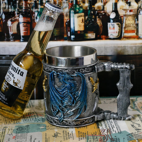 alikiki Medieval Blue Dragon Mug gift-ready packaging suitable for fans