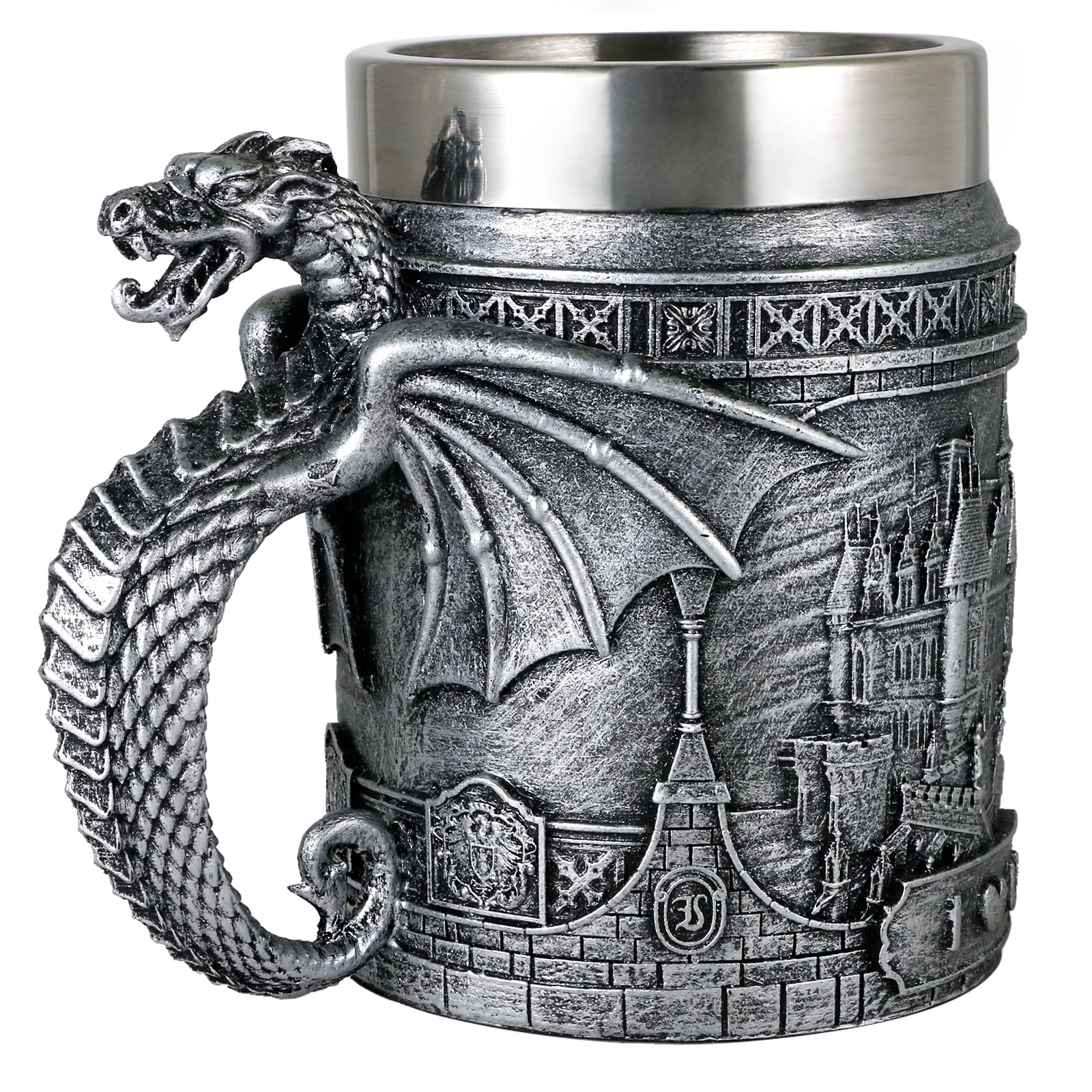 Alikiki Medieval Castle Dragon Mug bottom with felt to protect surfaces.