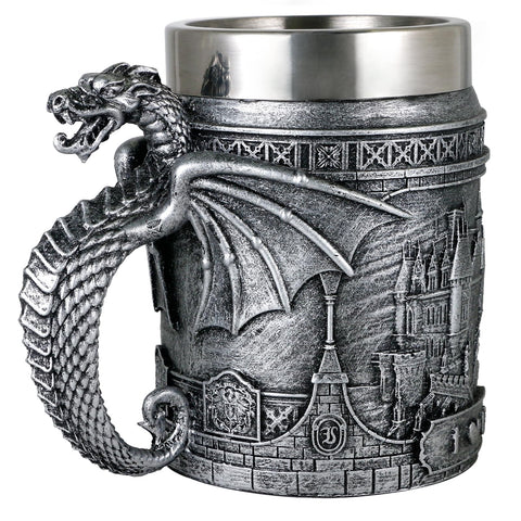 Alikiki Medieval Castle Dragon Mug bottom with felt to protect surfaces.