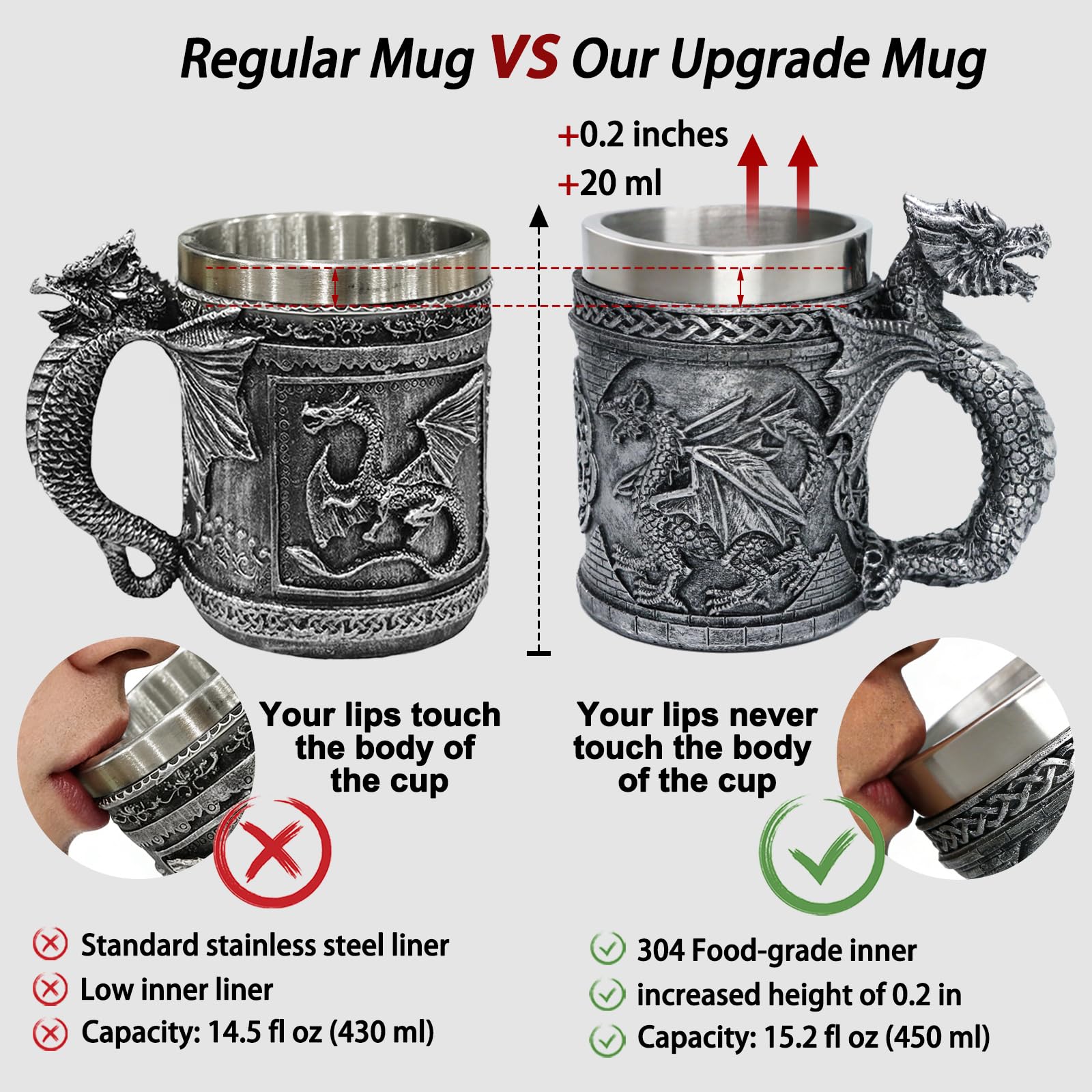 alikiki Dragon Mug bottom felt pad protects surfaces.