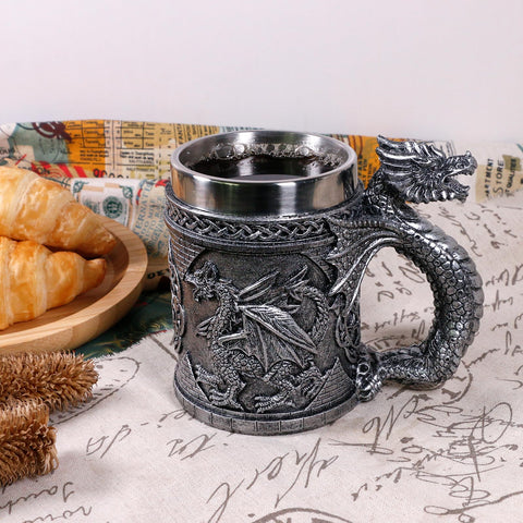 alikiki Dragon Mug mouth rim thick for comfortable sipping.