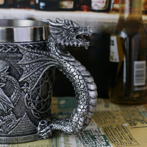 alikiki Dragon Mug multiuse vessel for beer, coffee, or tea.