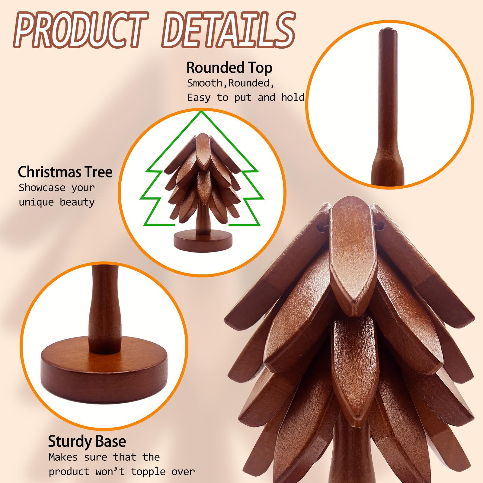 ALIKITCN wooden trivet expands to 7.8 inches for pots and bowls